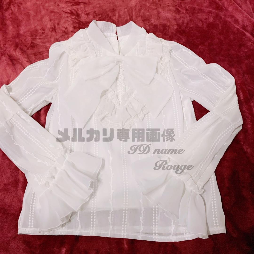 新品未使用　MR corset　MAJOH　リボンブラウス　薔薇　レース　天使