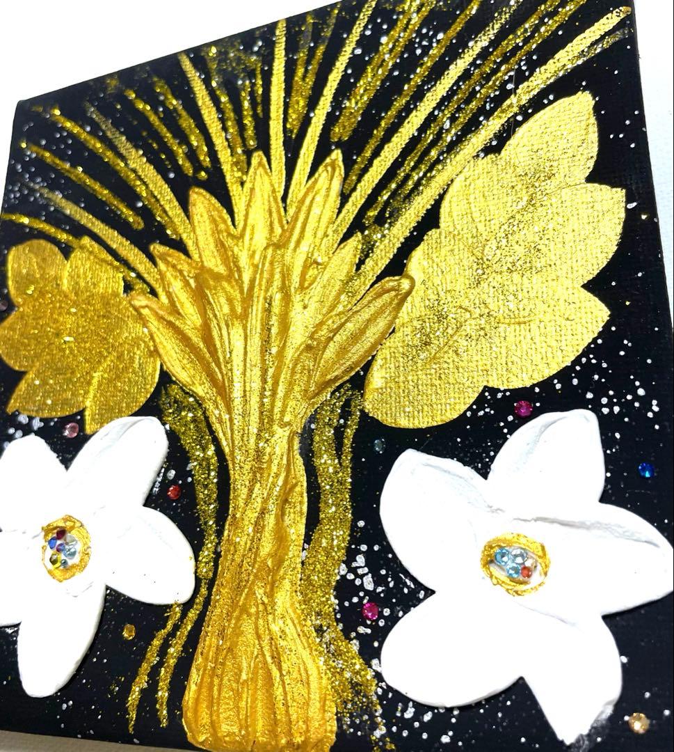 開運絵画　ソウルメイト　金の成る木　金箔　24金　龍神様　龍樹　インフィニティ