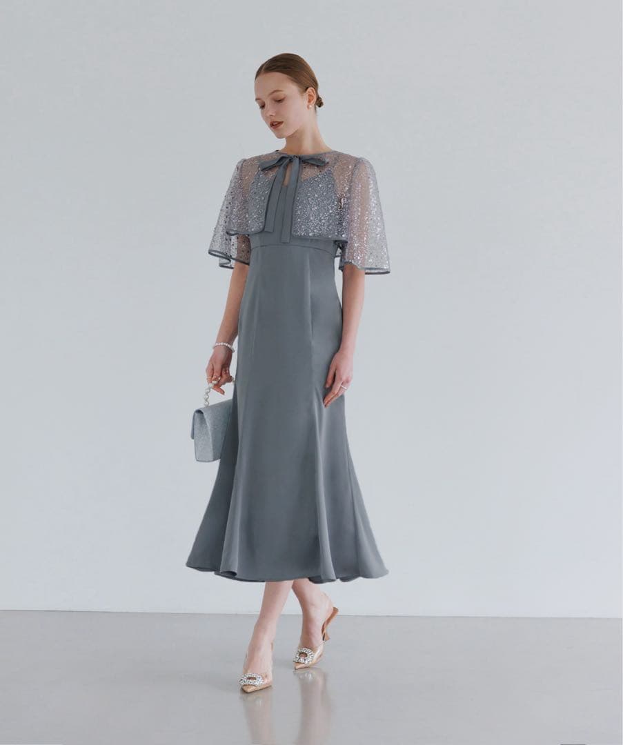 【新品未使用タグ付き】Leja スパンコールビジューボレロマーメイドドレス S