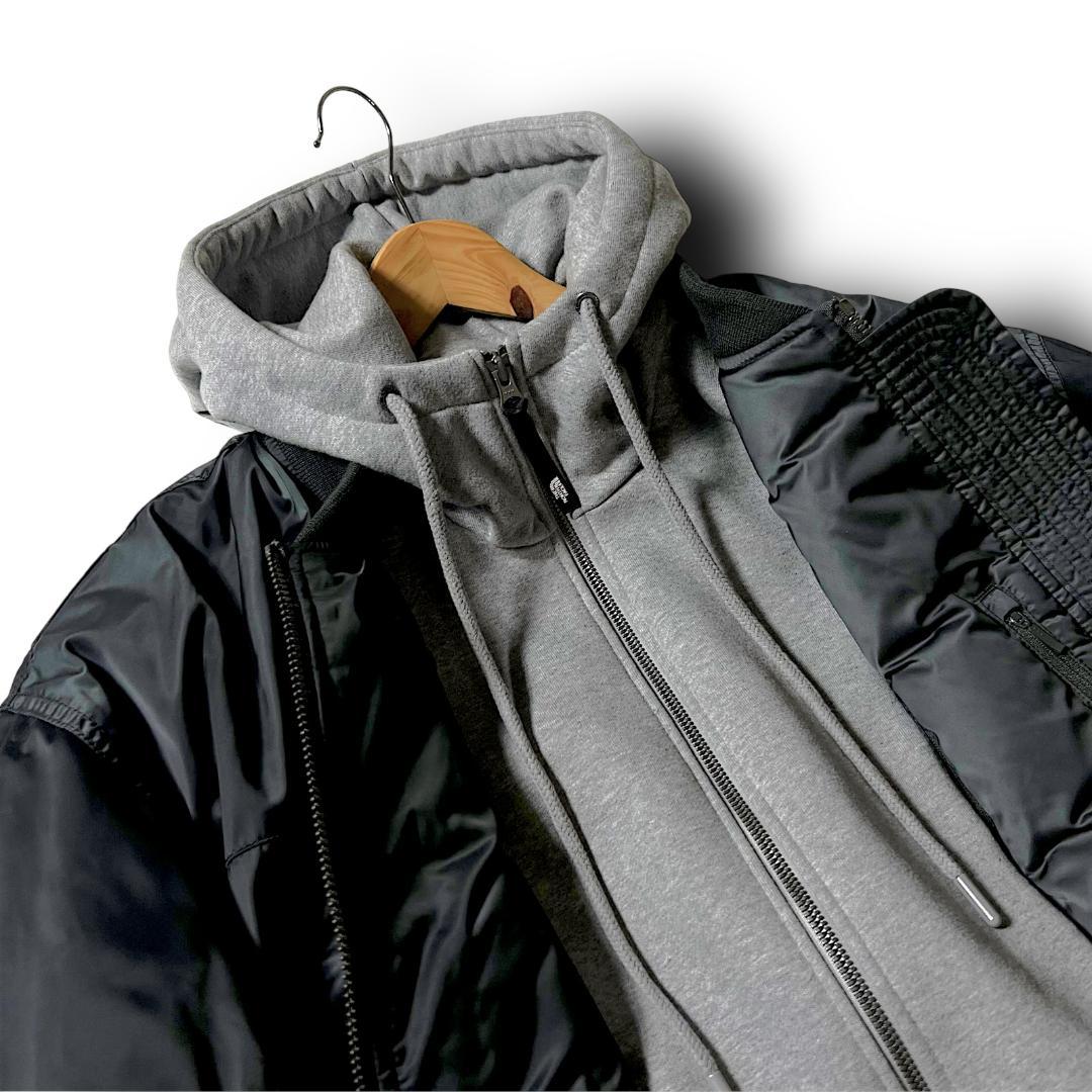 M ノースフェイス KULANE DOWN BOMBER ダウンジャケット 濃灰