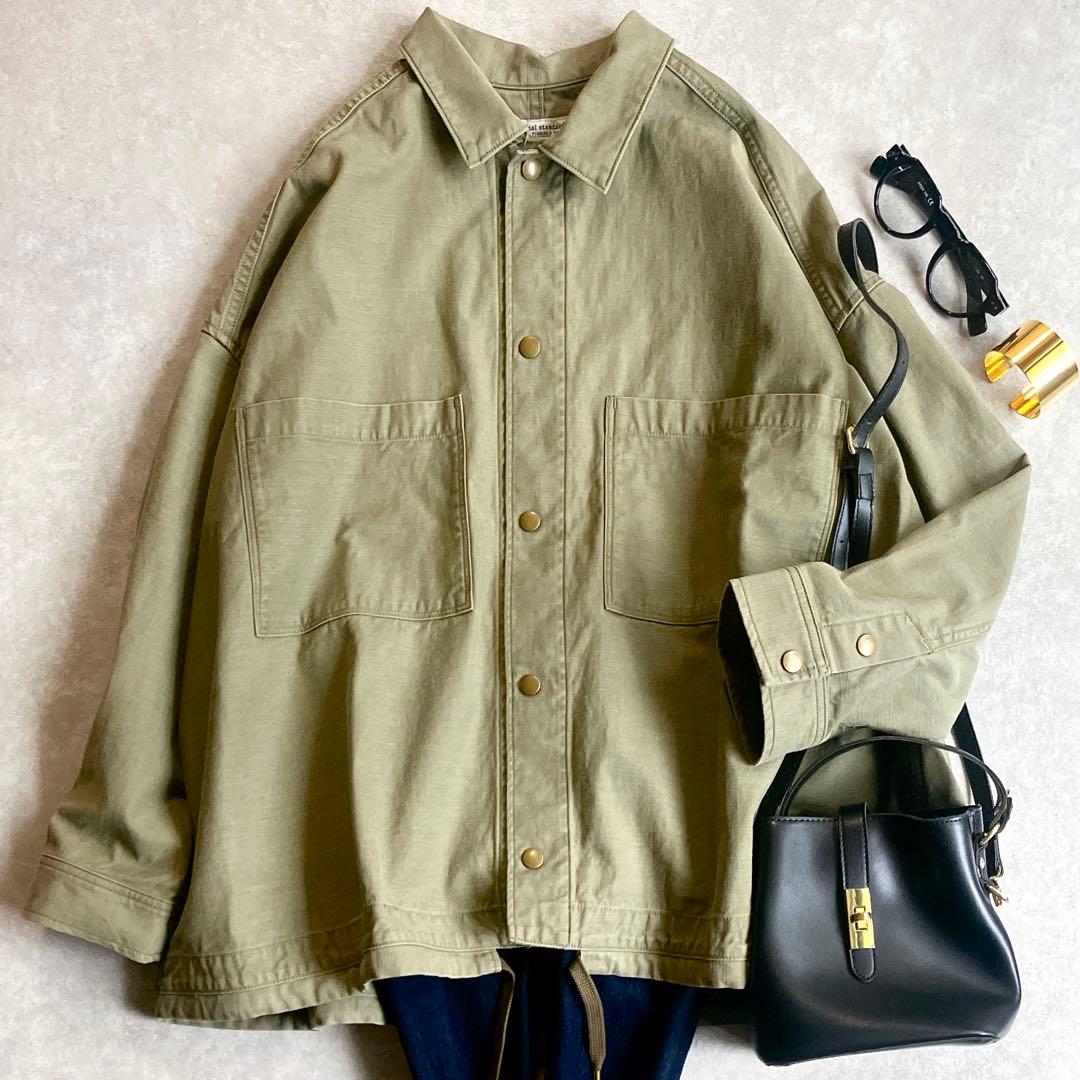 美品 ジャーナルスタンダードluxe バックサテンミリタリーブルゾン ジャケット