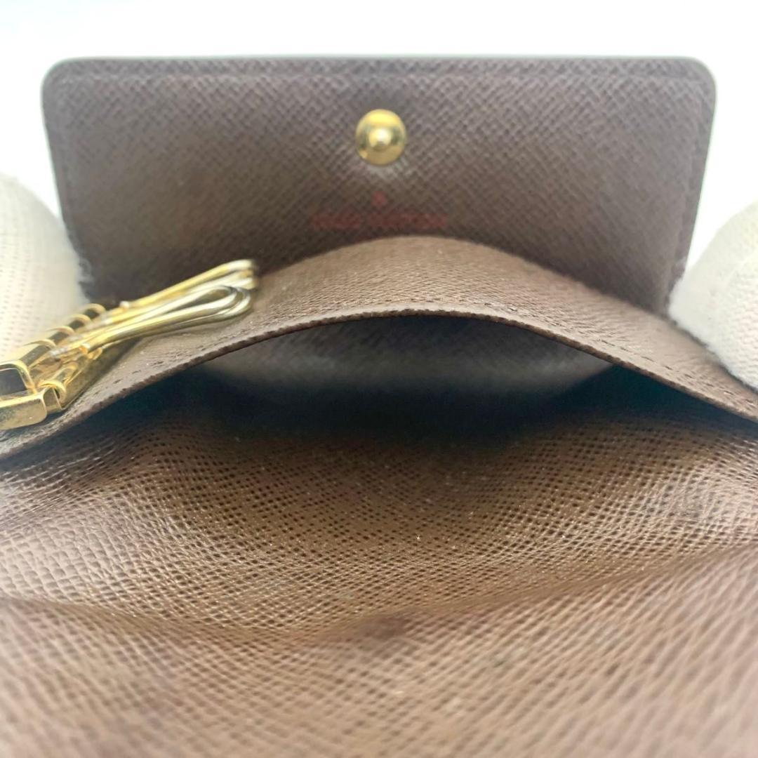 鑑定済み ルイヴィトン ミュルティクレ4 キーケース キーホルダー ダミエエベヌ