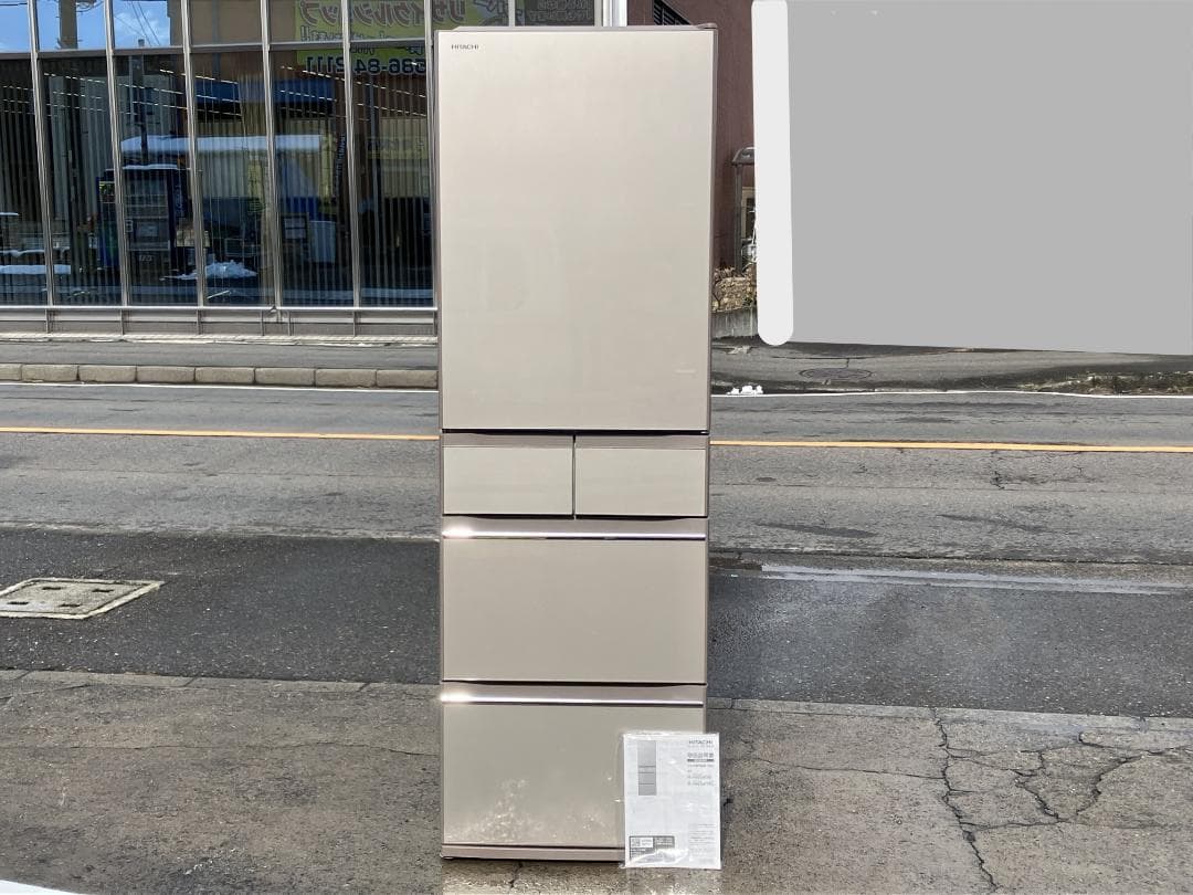 愛知岐阜/送料無料★日立　470L冷蔵庫　R-HWS47K-XN　2019年製