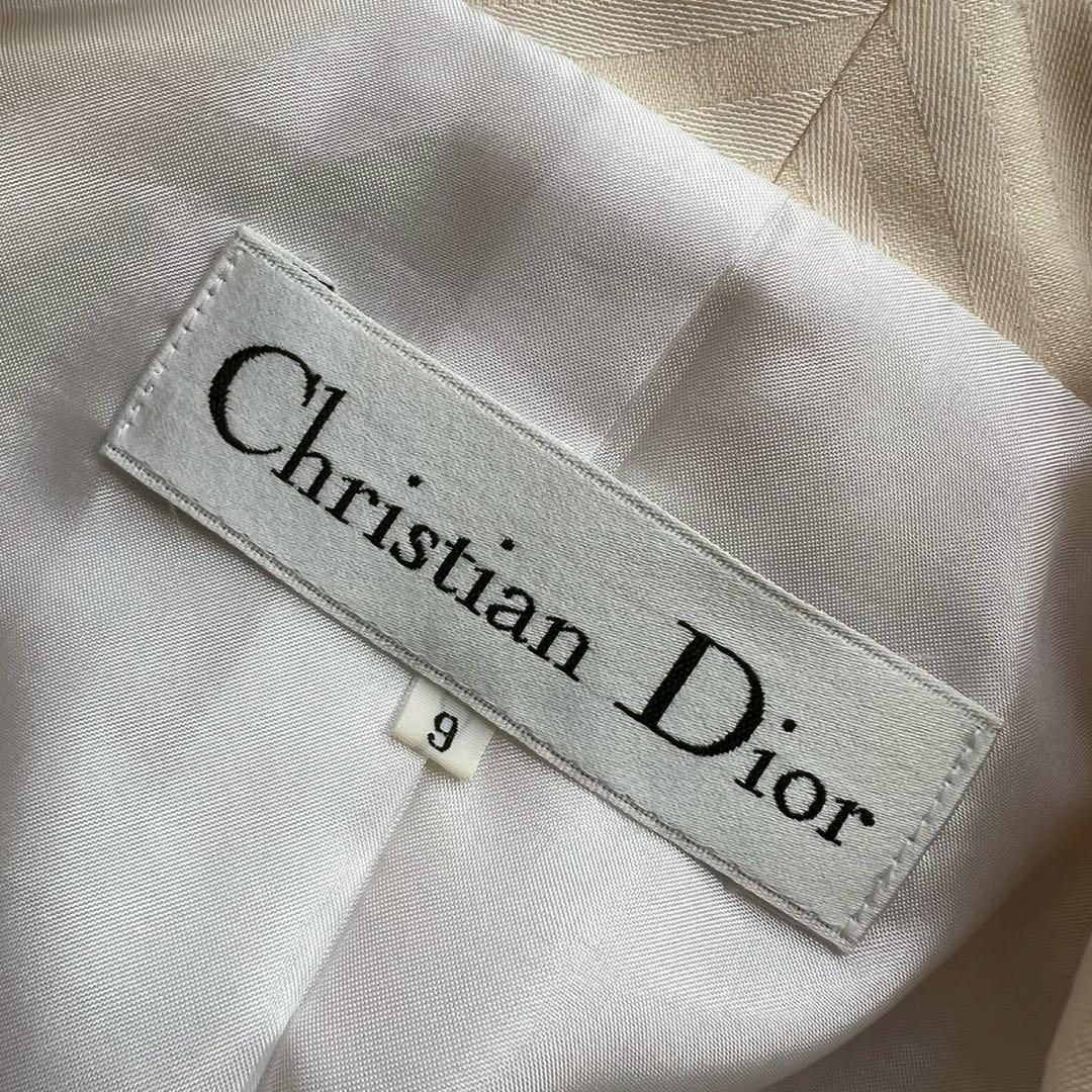 Christian Dior CDロゴボタン テーラードジャケット ストライプ