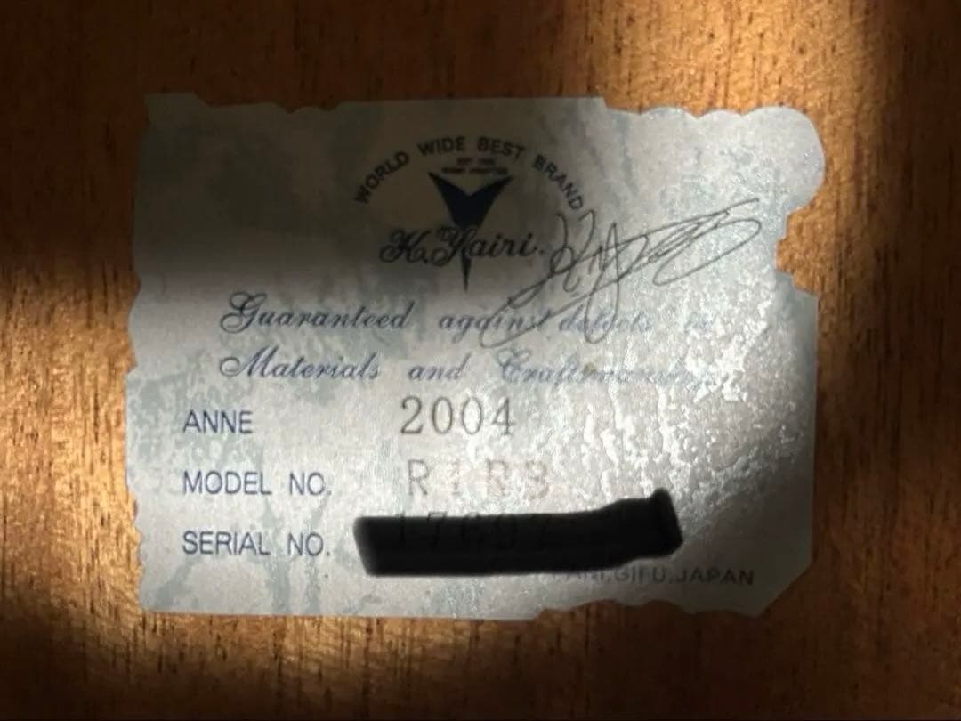 価格相談可【美品】K.Yairi ヤイリ 2004年製　専用ハードケース付