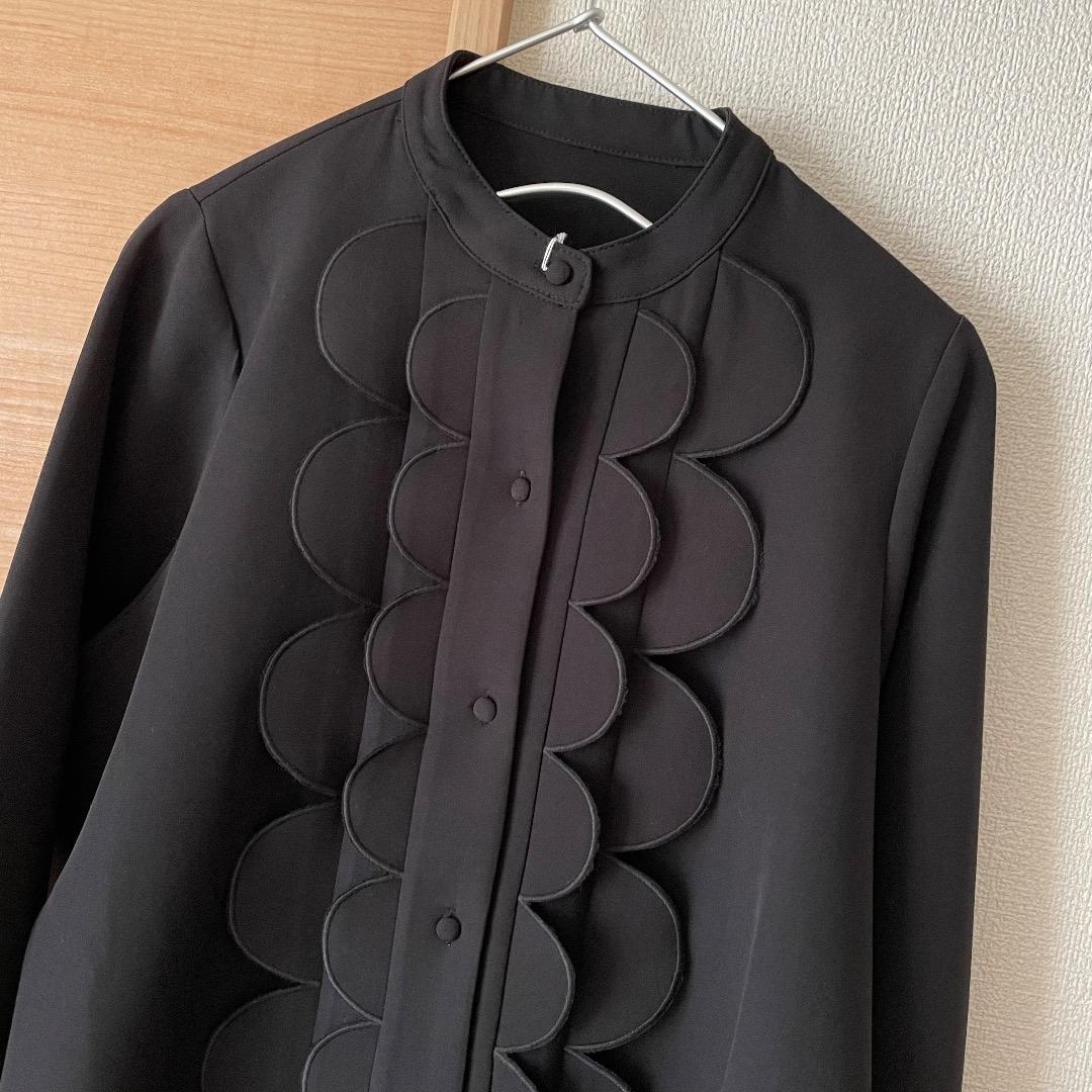 【ぱんだカート】シークレットトロフィー スカラップブラウス 黒