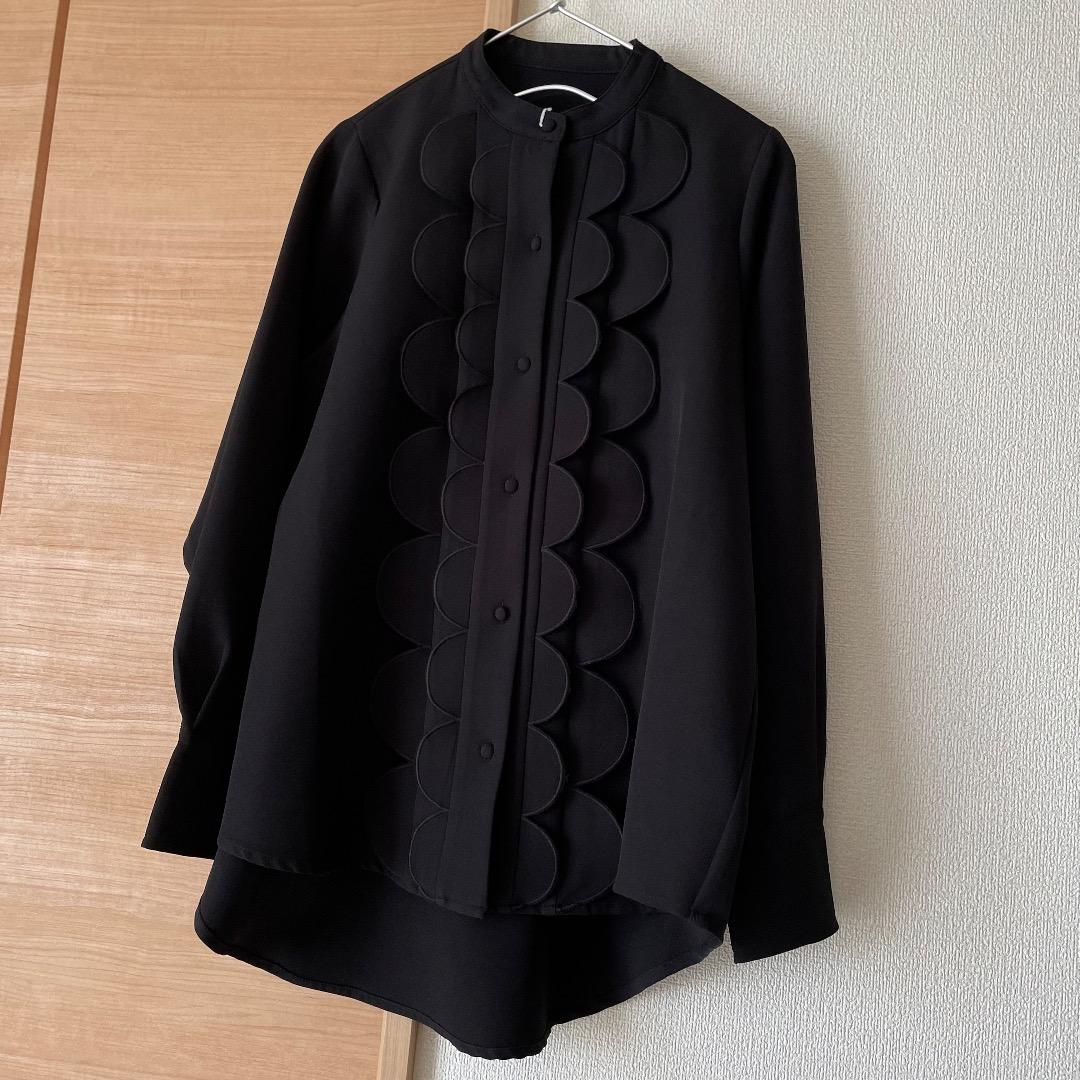 【ぱんだカート】シークレットトロフィー スカラップブラウス 黒