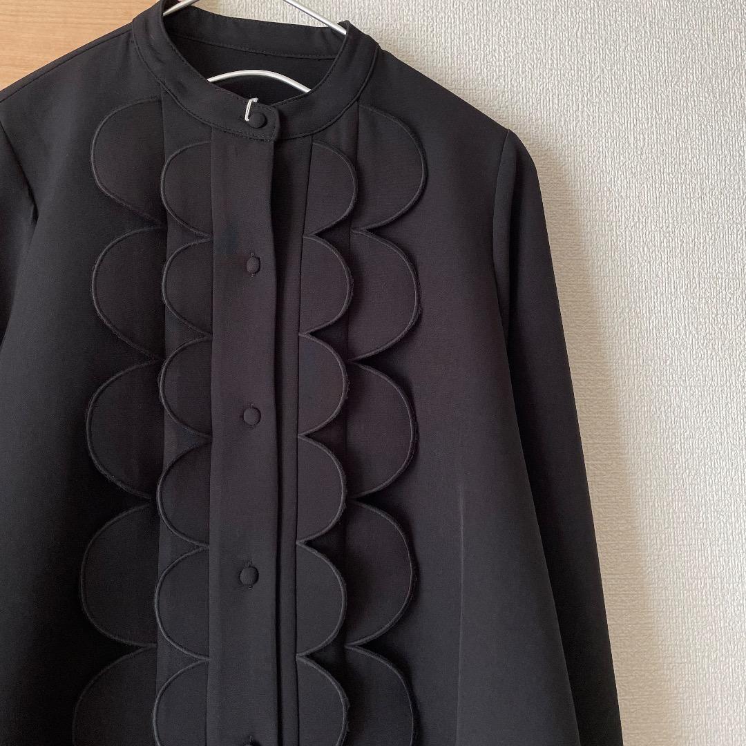 【ぱんだカート】シークレットトロフィー スカラップブラウス 黒