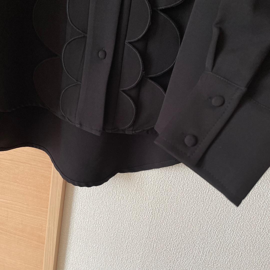 【ぱんだカート】シークレットトロフィー スカラップブラウス 黒