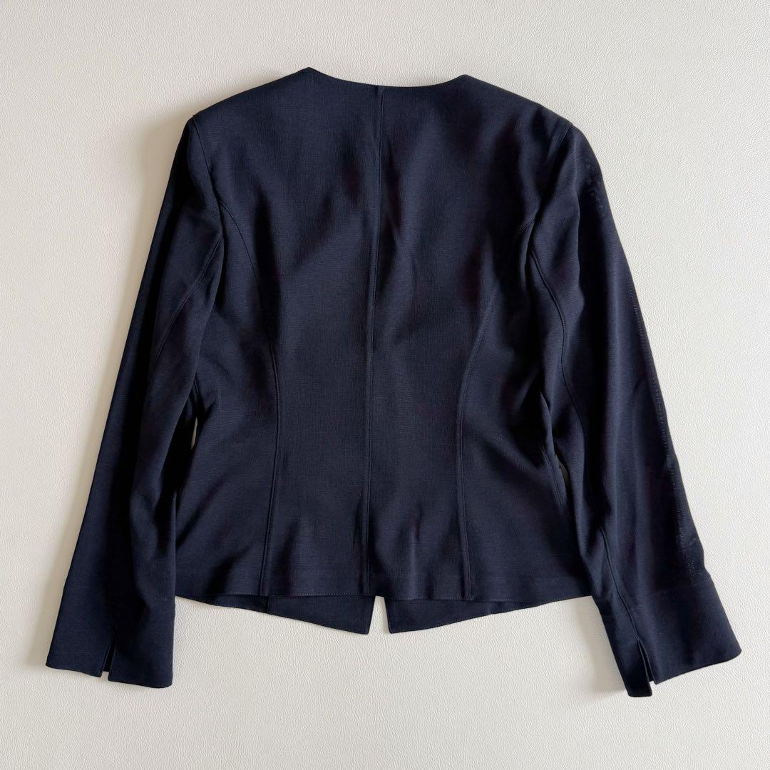 新品　エポカ　夏用　スーツ　ジョーゼット　ネイビー　38 ジャケット