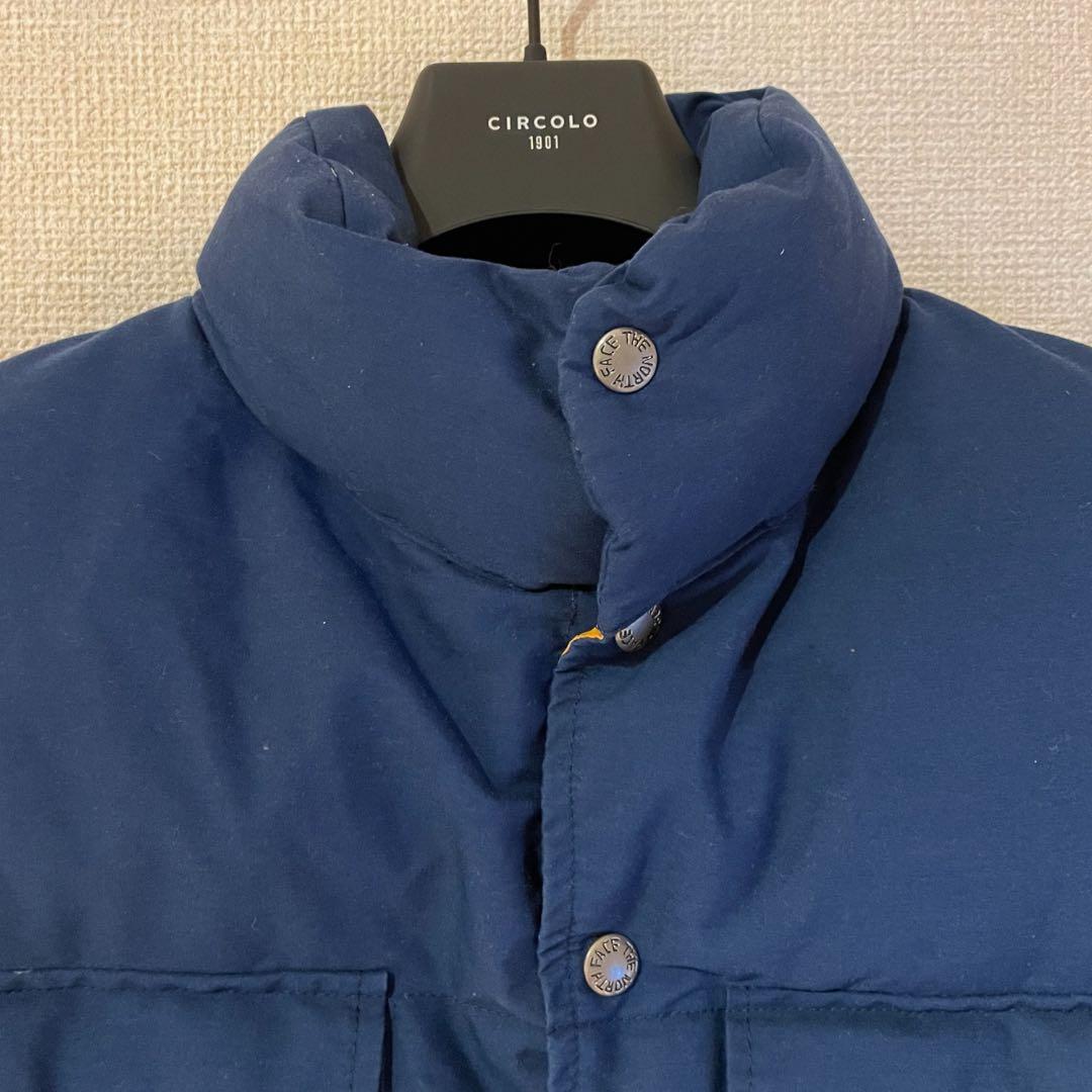80s THE NORTH FACE 茶タグ ダウンベスト ブルー L USA製