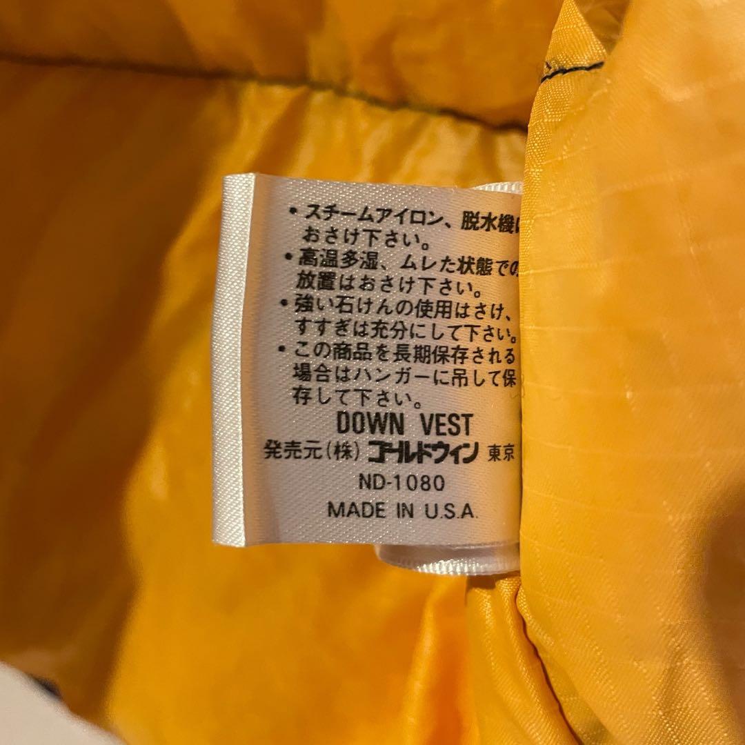 80s THE NORTH FACE 茶タグ ダウンベスト ブルー L USA製