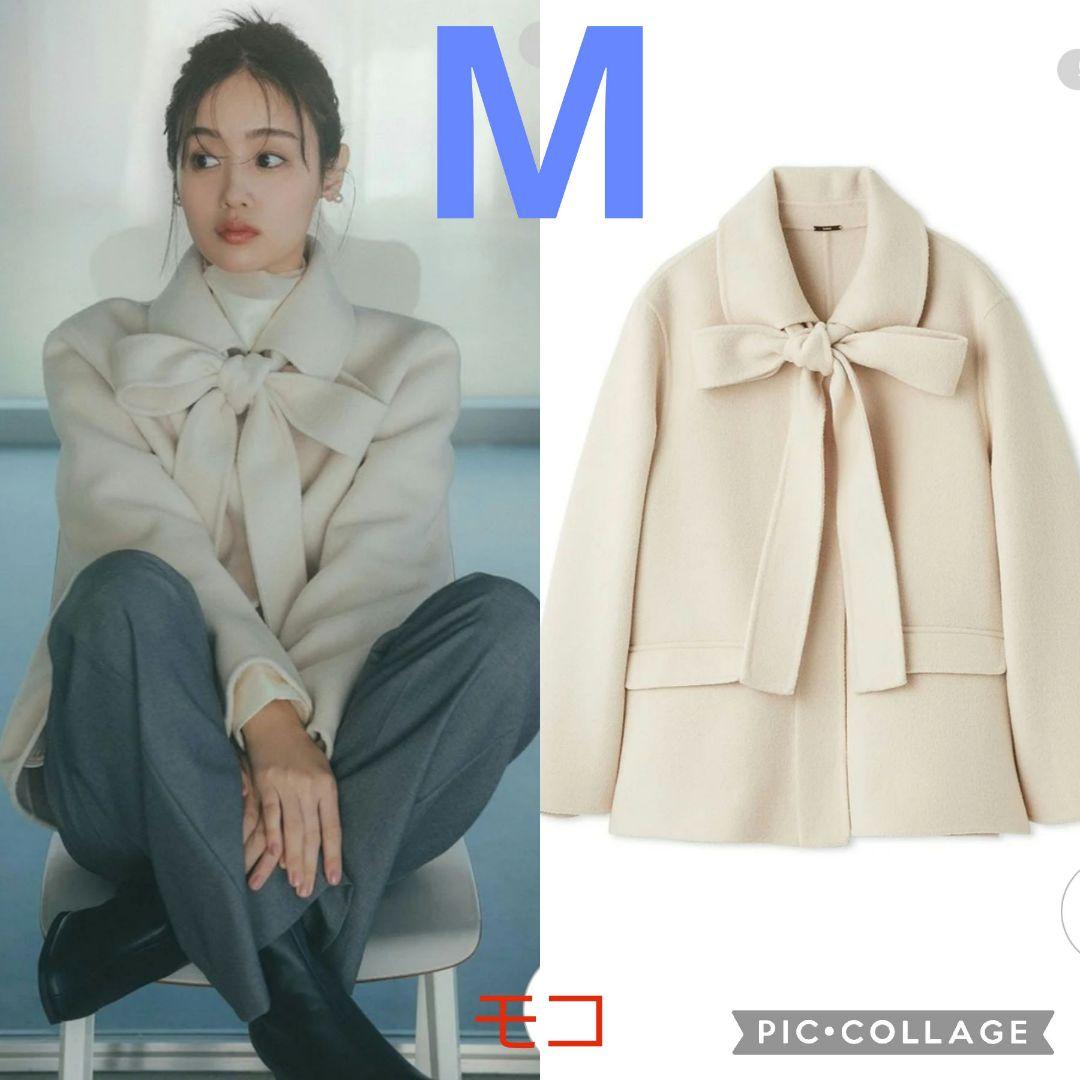 新品タグ付　リバーリボンジャケット　白　M SNIDEL