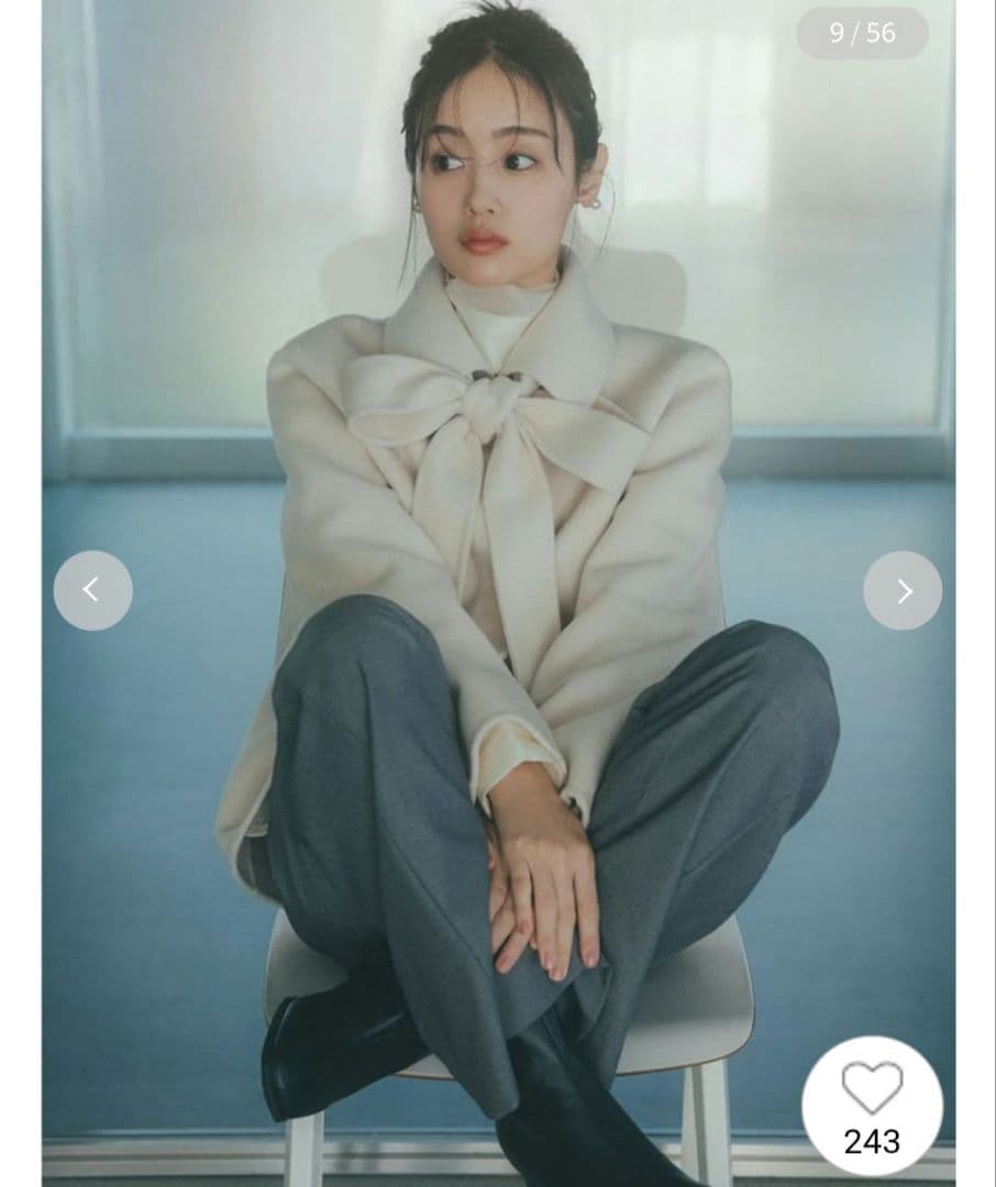 新品タグ付　リバーリボンジャケット　白　M SNIDEL