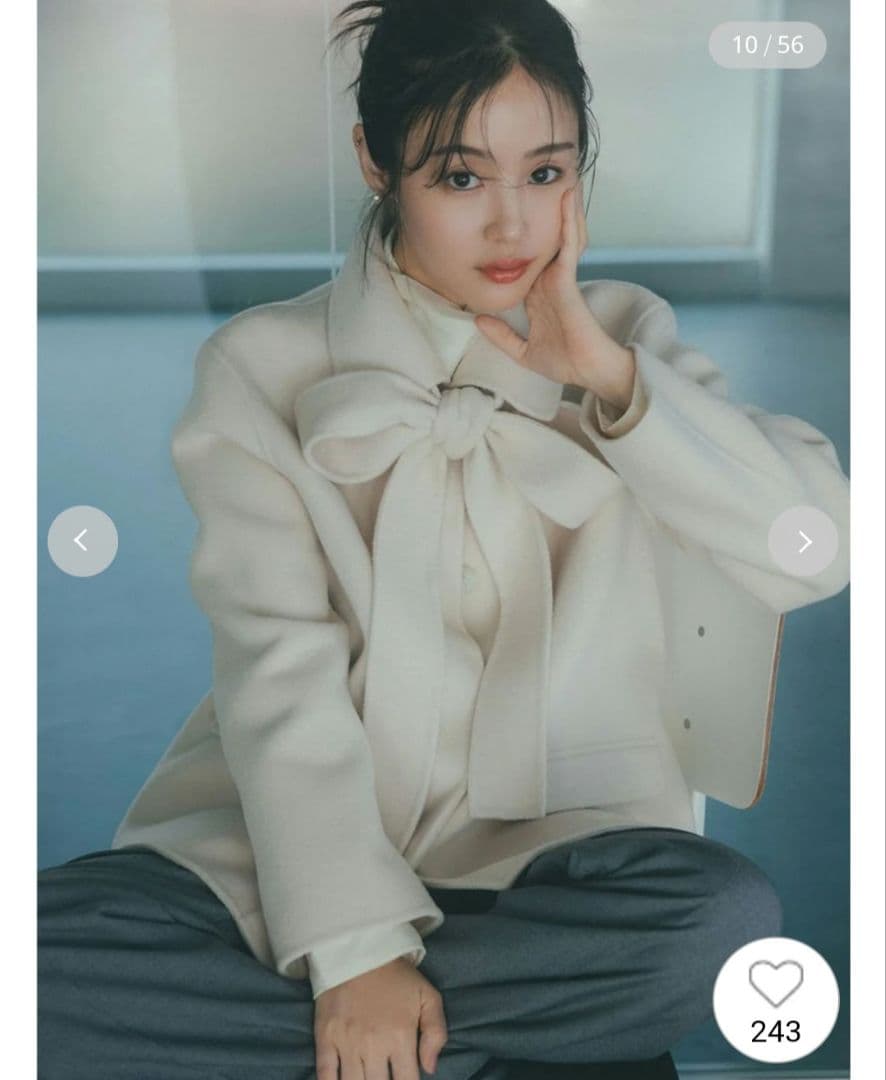 新品タグ付　リバーリボンジャケット　白　M SNIDEL