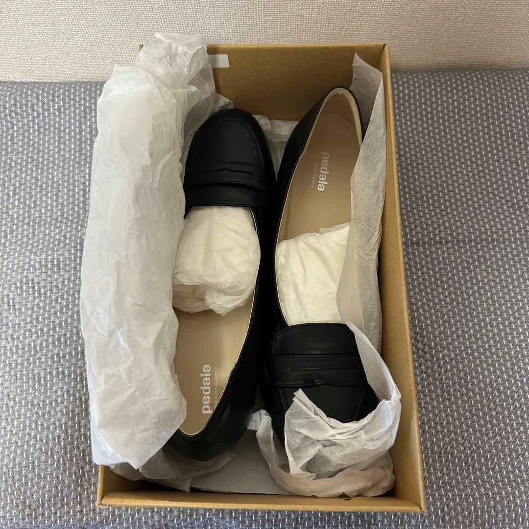 【新品】アシックスウォーキング ぺダラ パンプス 24cm ブラック 黒