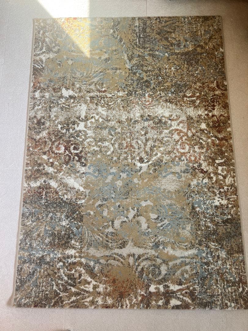 B-company ラグ 絨毯 おしゃれ かわいい インテリア　ベージュ 赤