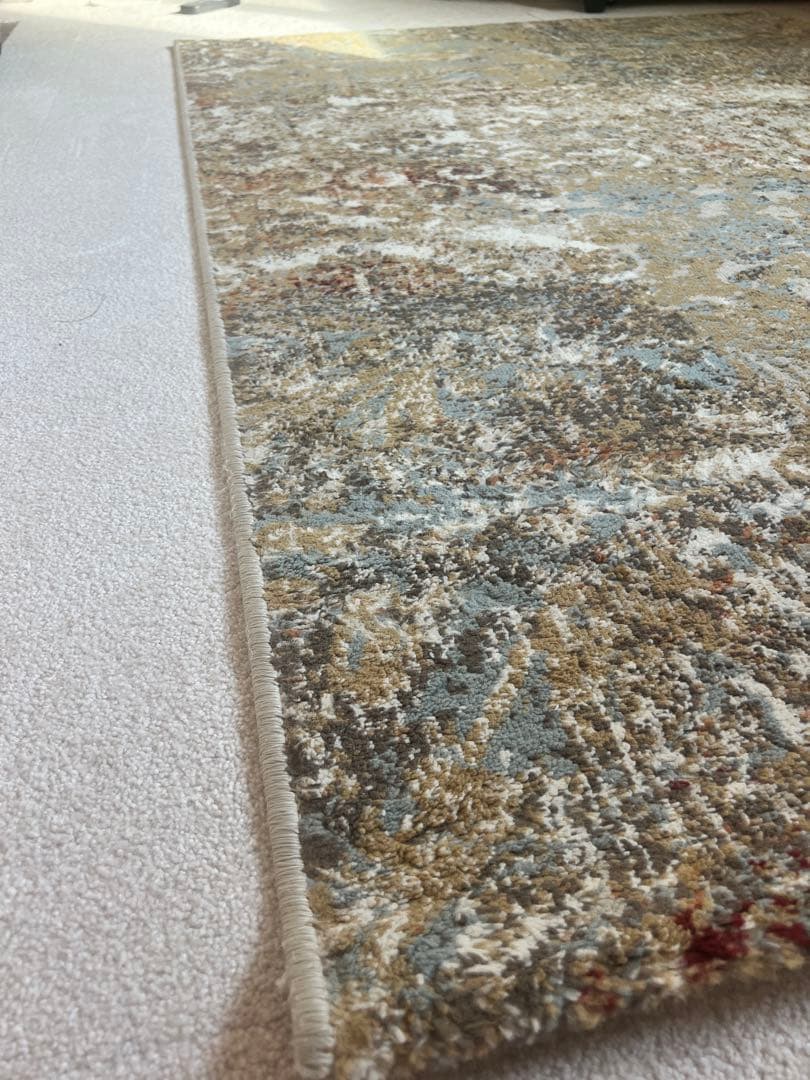 B-company ラグ 絨毯 おしゃれ かわいい インテリア　ベージュ 赤