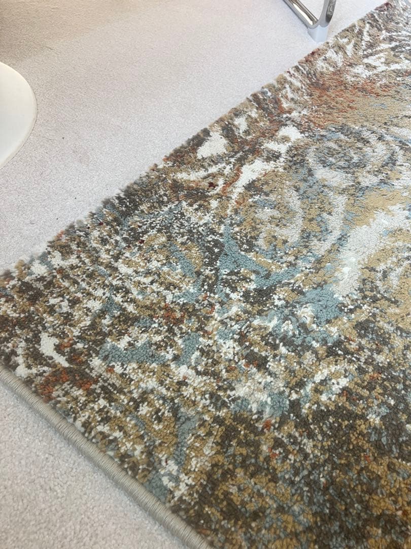 B-company ラグ 絨毯 おしゃれ かわいい インテリア　ベージュ 赤