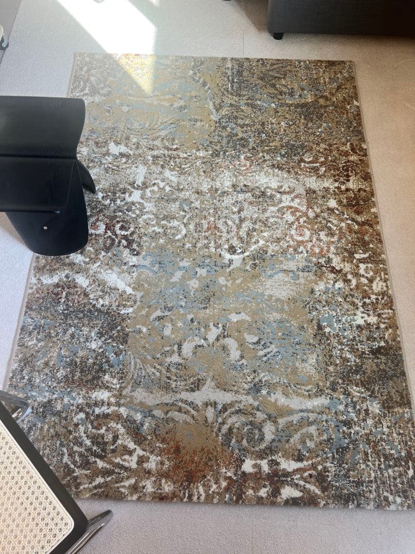 B-company ラグ 絨毯 おしゃれ かわいい インテリア　ベージュ 赤