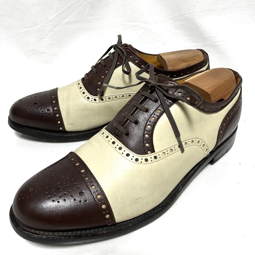 ★TETE HOMME テットオム★コンビレザー★バイカラー★S(25cm)★