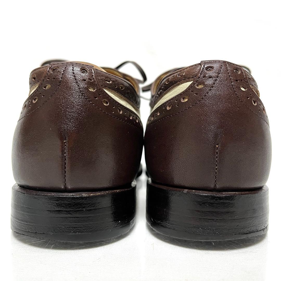 ★TETE HOMME テットオム★コンビレザー★バイカラー★S(25cm)★