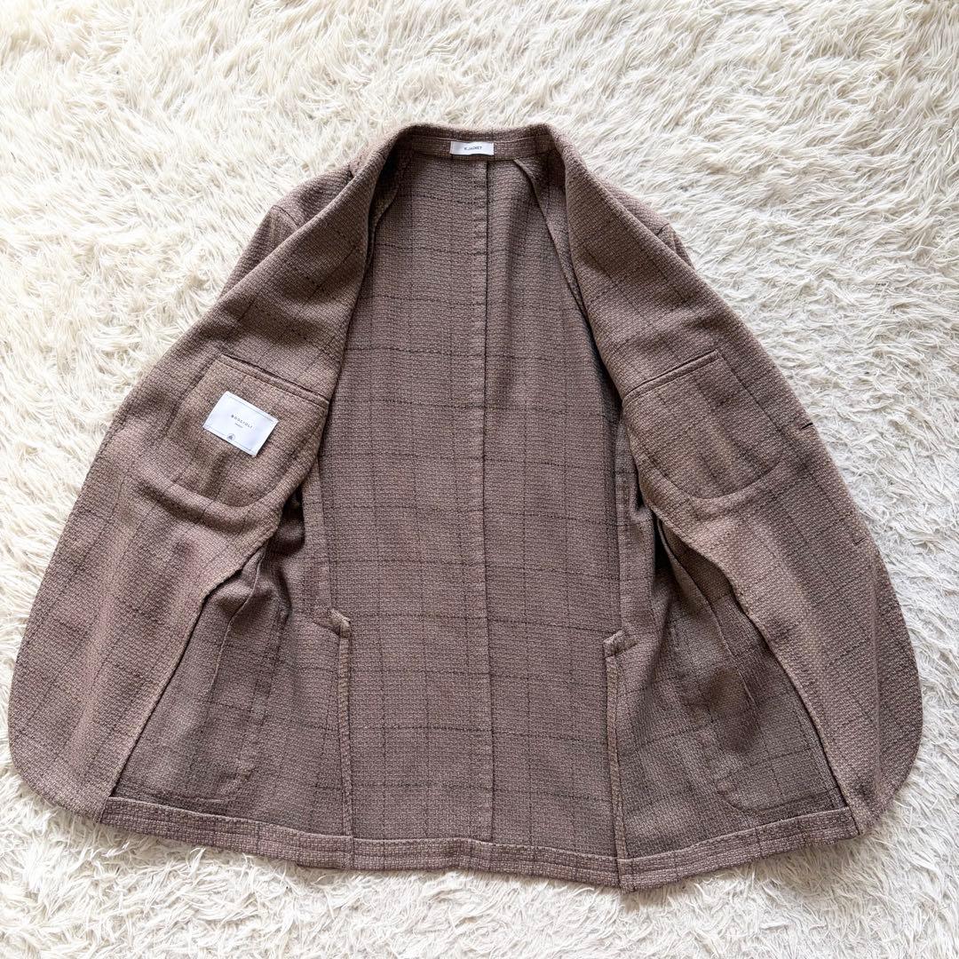 <極美品>BOGLIOLI K.JACKETカシミヤ ブラウンジャケット 48