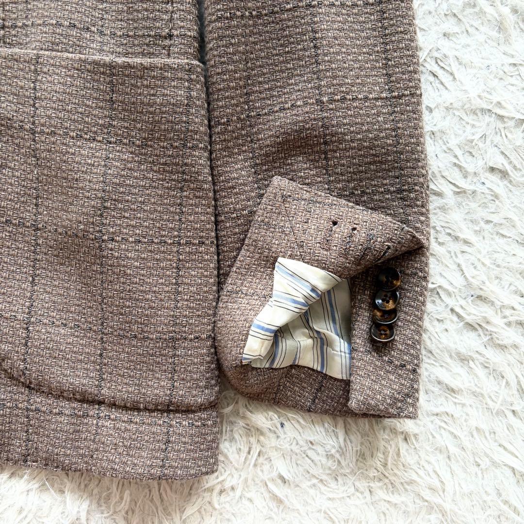 <極美品>BOGLIOLI K.JACKETカシミヤ ブラウンジャケット 48