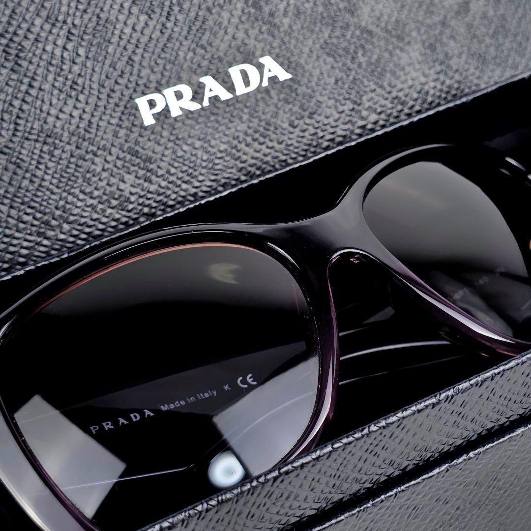 美品 プラダ PRADA トライアングル ロゴ グラデーション サングラス