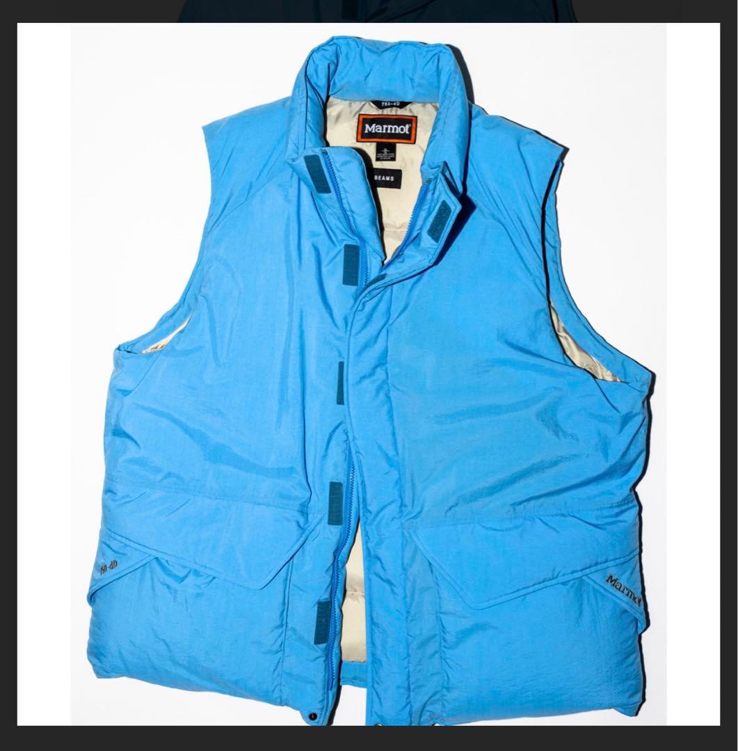 最終価格　美品　beams × marmot 別注　ダウンベスト　L size