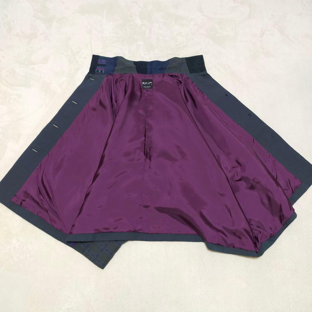 美品　儀右ヱ門　久留米絣ポンチョ　羽織物　ケープ