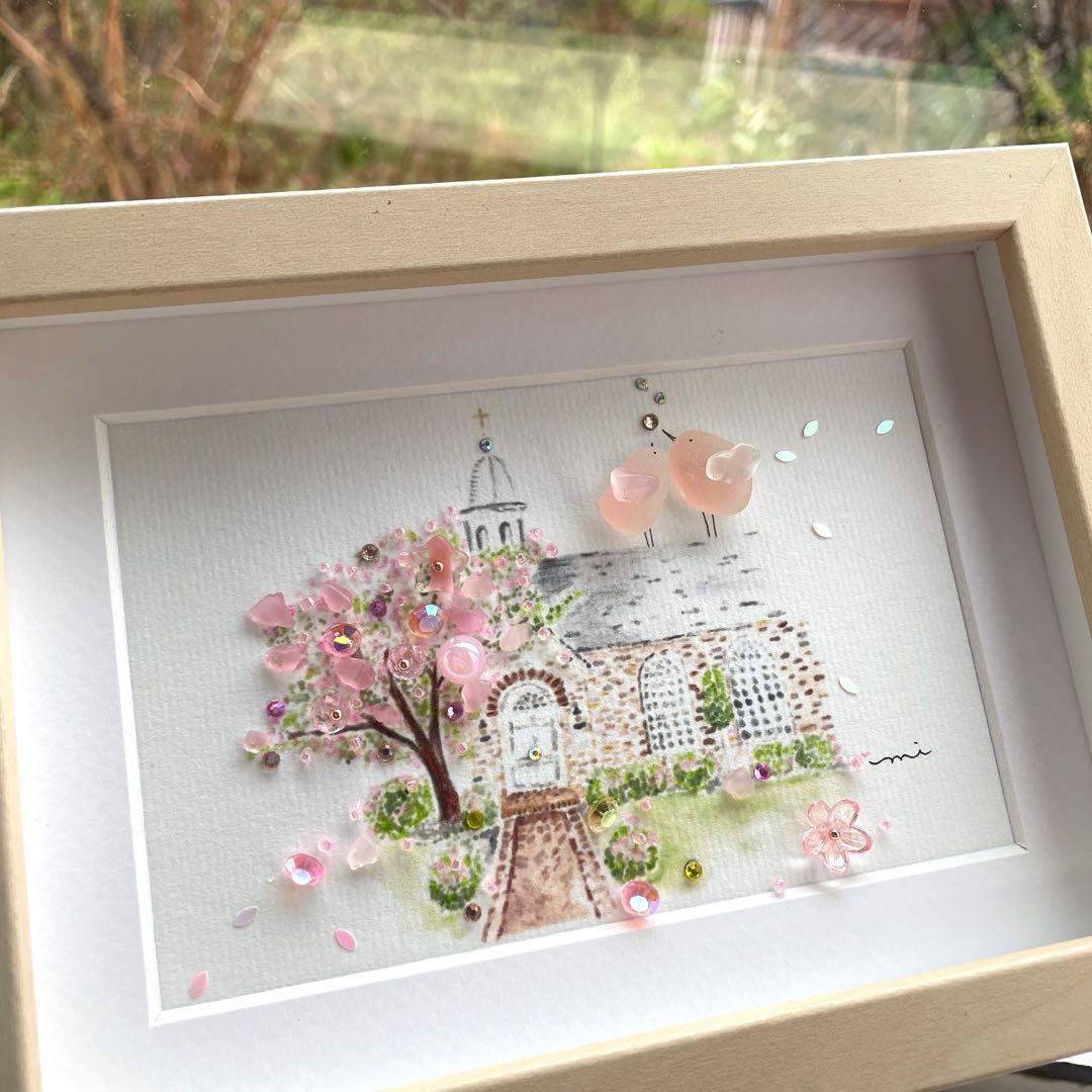 シーグラスアート　シャボン玉アカリHaHaKo様♡リクエスト