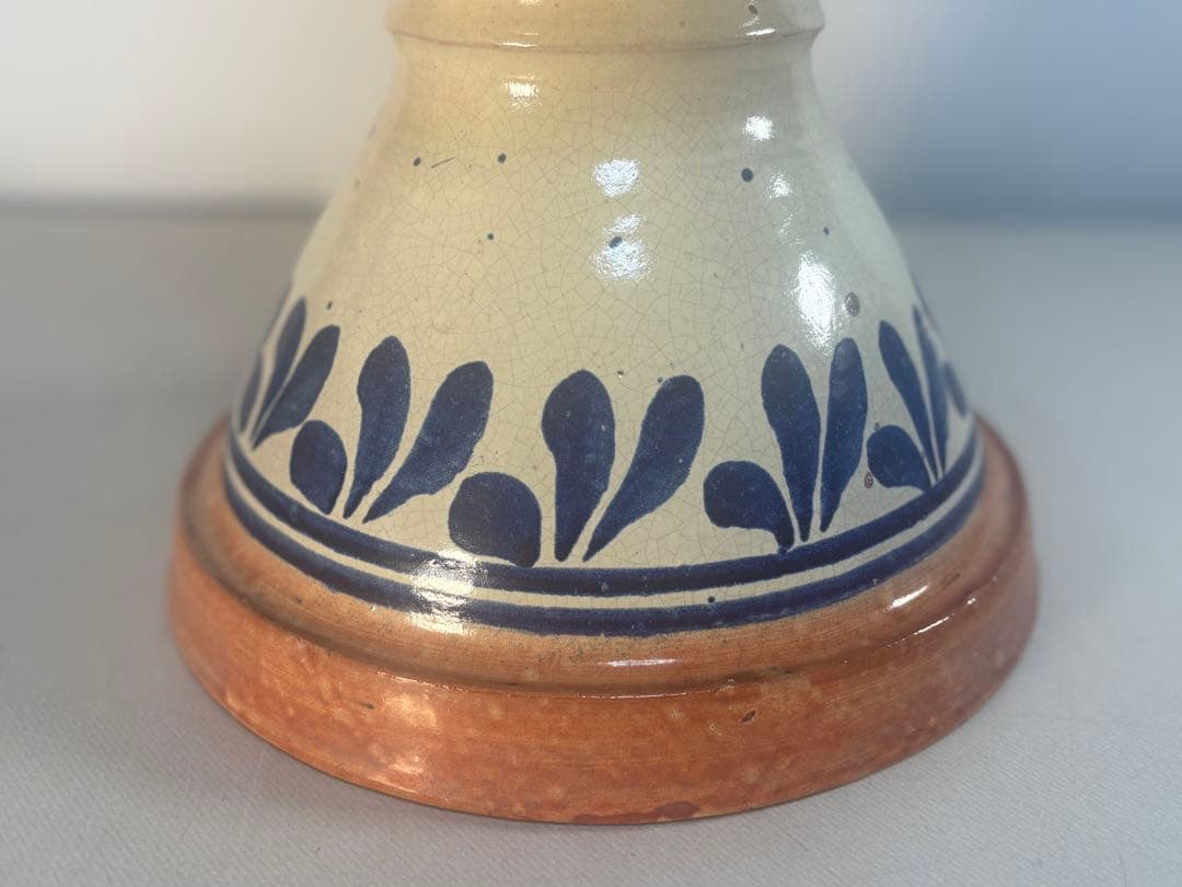 アンティーク　メキシコ　プエブラ タラベラ カップ型ポット