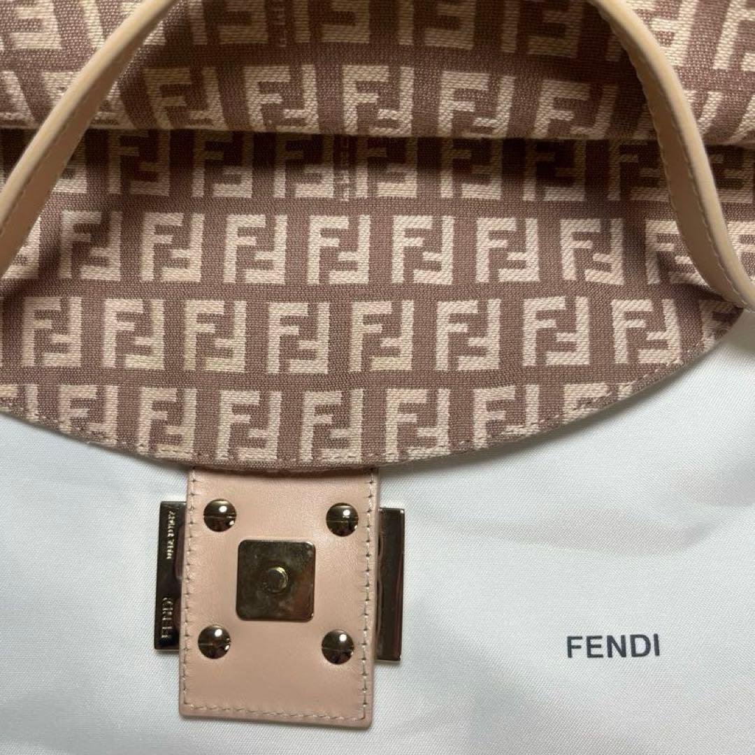 【美品】フェンディ マンマバケット ズッキーノ ピンク バッグ 8BR003
