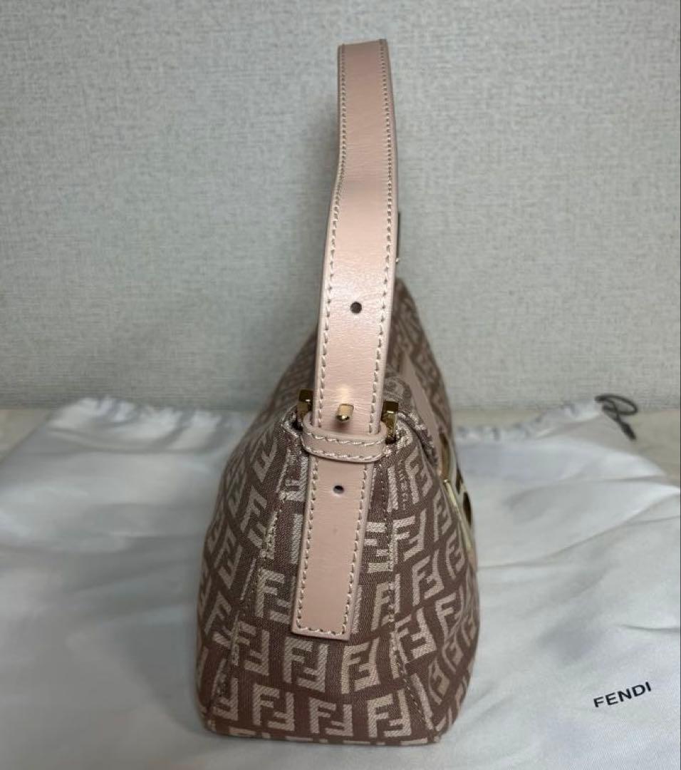 【美品】フェンディ マンマバケット ズッキーノ ピンク バッグ 8BR003