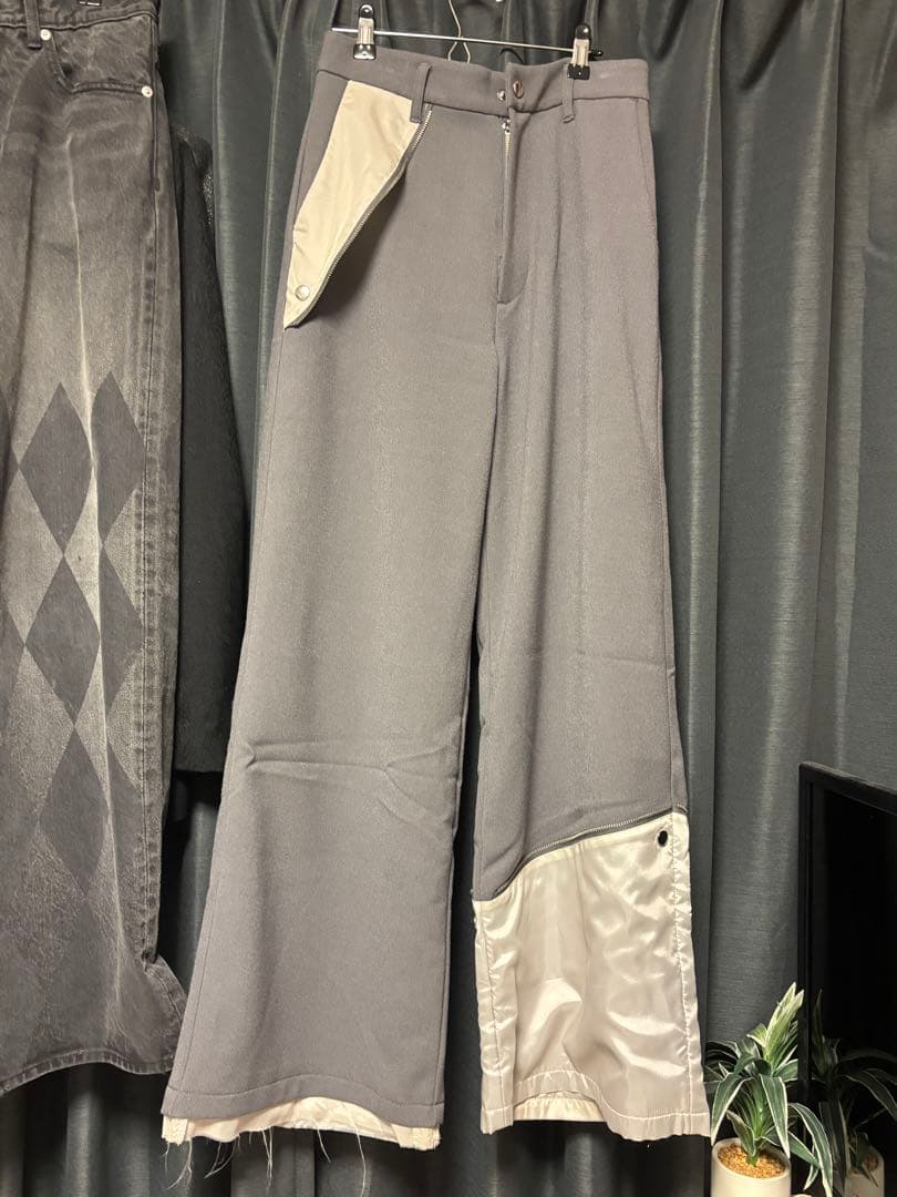 【GRANCY】グランシー　リバースレイヤードスラックス（グレーMサイズ）