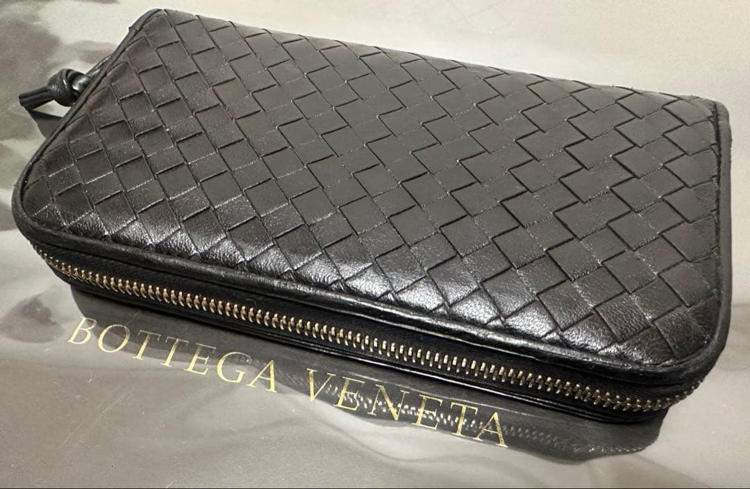 【付属品付】ボッテガヴェネタ ラウンドファスナー/ラム/黒/3️⃣✨✨✨