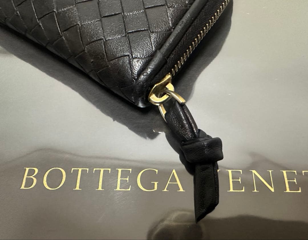【付属品付】ボッテガヴェネタ ラウンドファスナー/ラム/黒/3️⃣✨✨✨