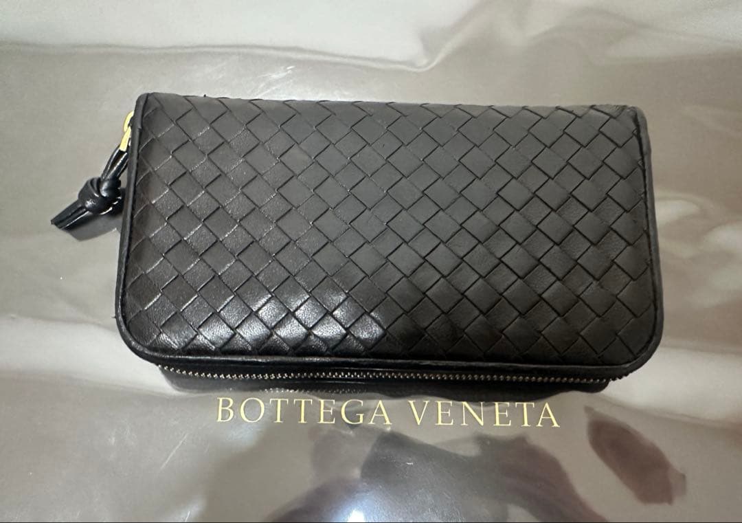 【付属品付】ボッテガヴェネタ ラウンドファスナー/ラム/黒/3️⃣✨✨✨