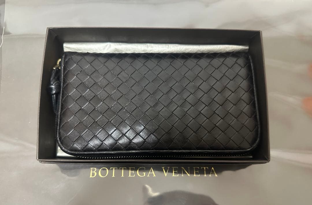 【付属品付】ボッテガヴェネタ ラウンドファスナー/ラム/黒/3️⃣✨✨✨