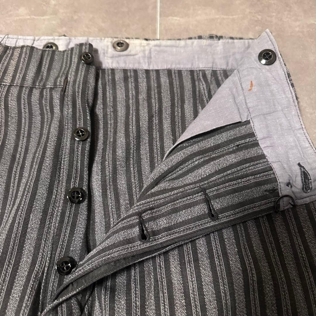 40s 50s ユーロ　フレンチ　ワーク　ストライプ　パンツ　スラックス　グレー