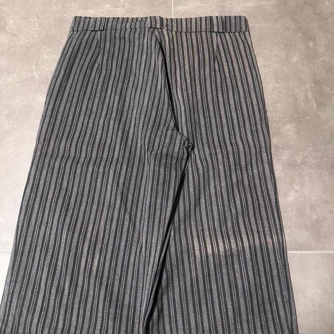 40s 50s ユーロ　フレンチ　ワーク　ストライプ　パンツ　スラックス　グレー