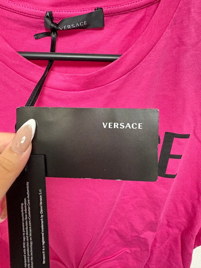 VERSACE ロゴ コットンTシャツ