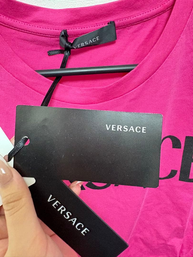 VERSACE ロゴ コットンTシャツ