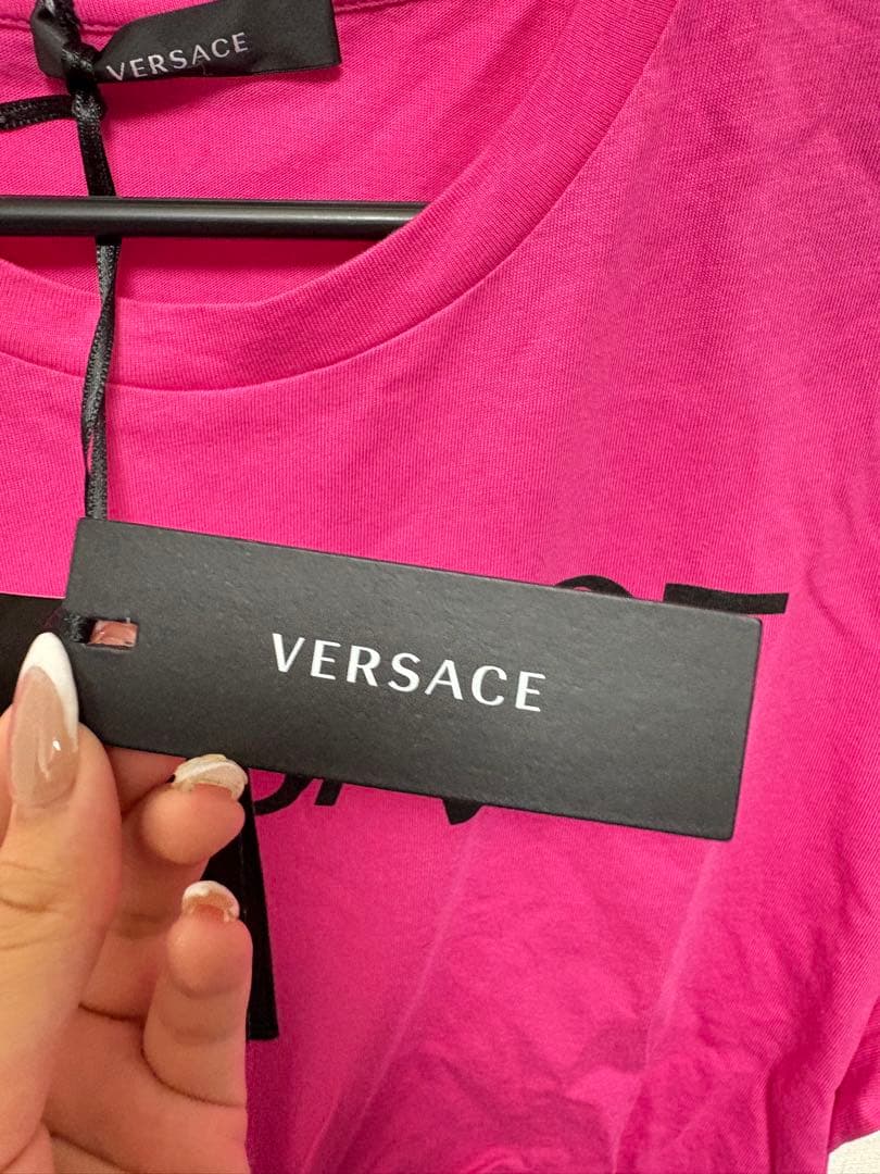 VERSACE ロゴ コットンTシャツ
