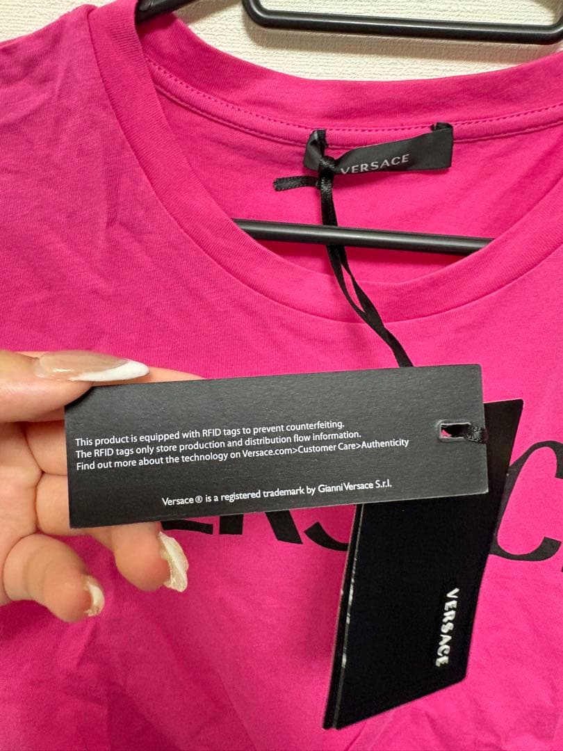 VERSACE ロゴ コットンTシャツ