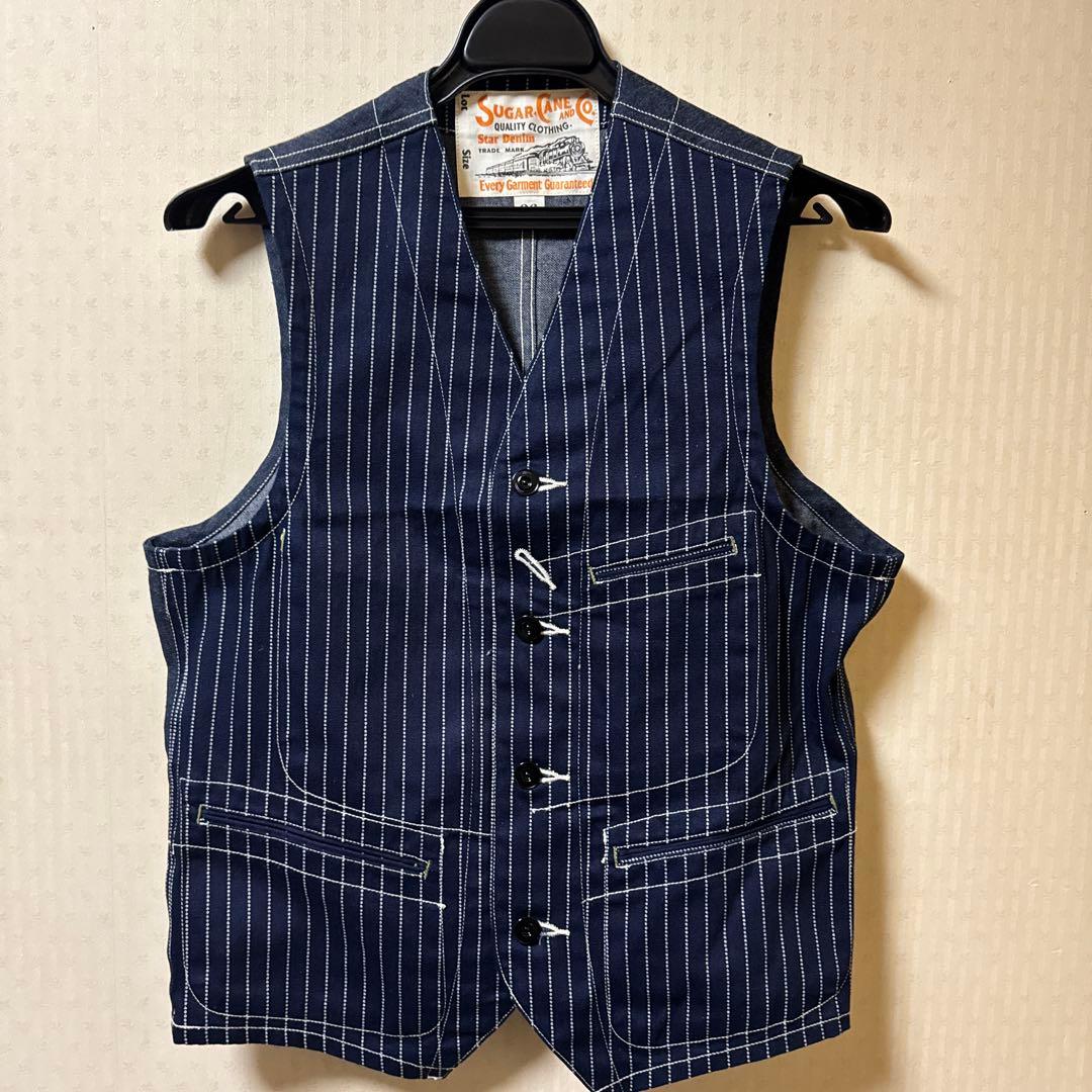 SUGARCANE ウォバッシュストライプ ベスト 未使用 36