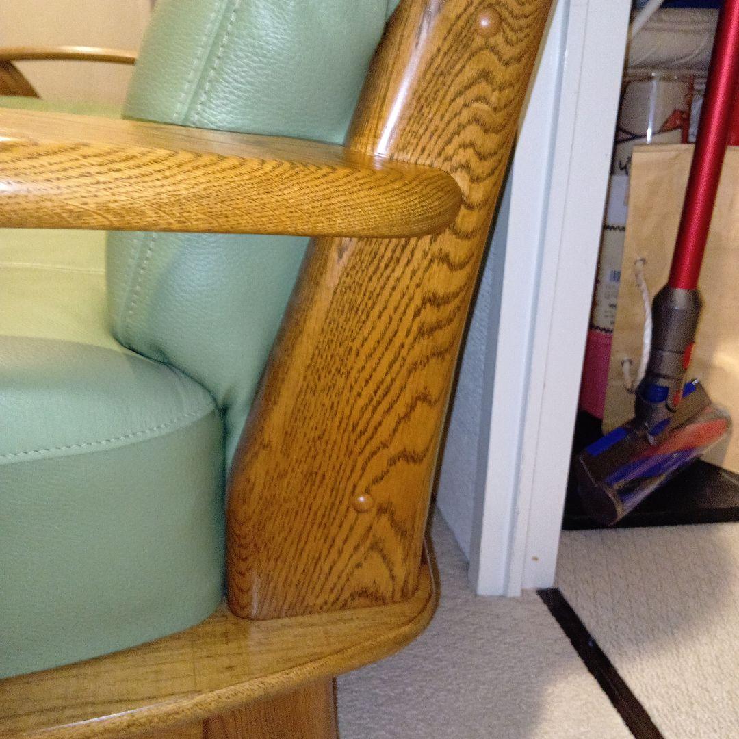 浜本工芸　HAMOTO ３人掛け（天然木）・牛本革 ソファ