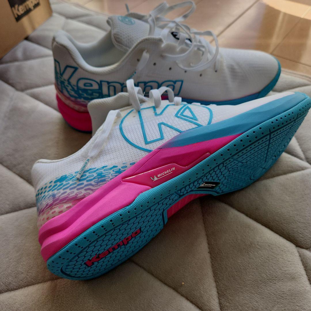 Kempa attack white/aqua ハンドボールシューズ