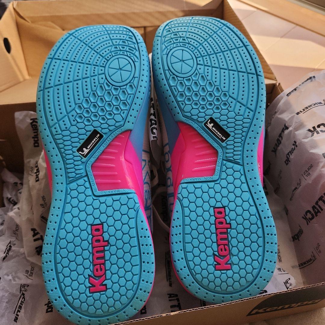 Kempa attack white/aqua ハンドボールシューズ